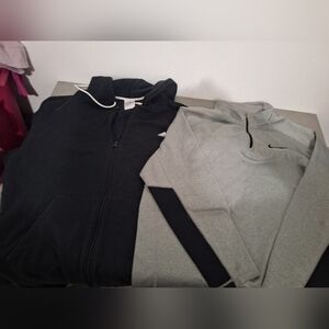Black and Gray Nike and Adidas Jacket And Hoodie, Size 2xl